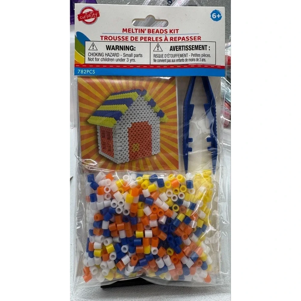 Curiosity Meltin' Beads Kit Lot 3 Bus Doghouse Airplane Craft Fuse Beads NIP